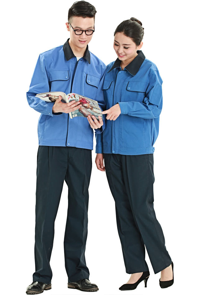 HR-814款帆布單層拼色茄克工作服款式圖片大全 HR-814款帆布單層拼色茄克工作服定制款式